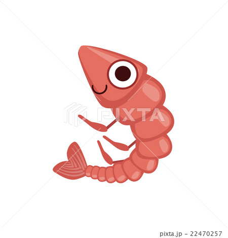 Shrimp Simple Cartoon Character 22470257