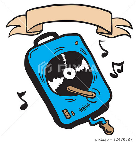 record player with banner 22470537