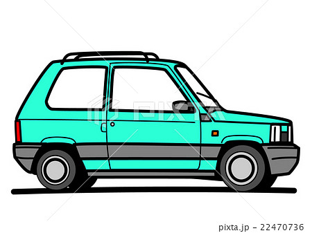 コンパクトカー　グリーン 22470736