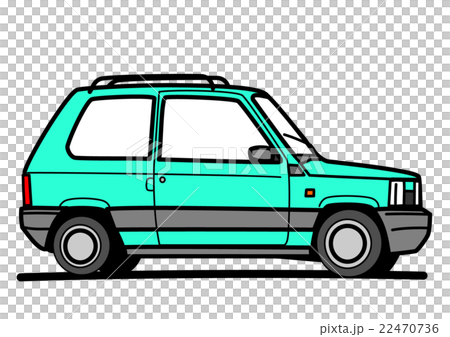 コンパクトカー　グリーン 22470736