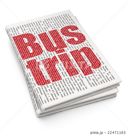 Vacation concept: Bus Trip on Newspaper background 22471163