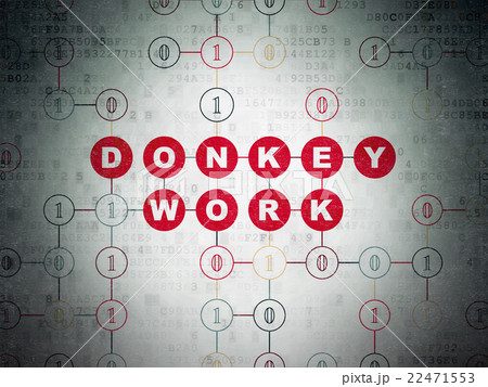 Finance concept: Donkey Work on Digital Data Paper 22471553