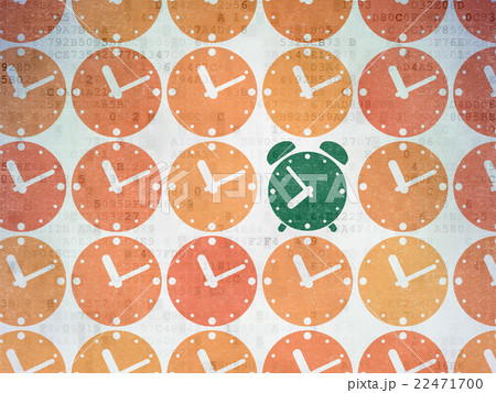Timeline concept: alarm clock icon on Digital Data 22471700