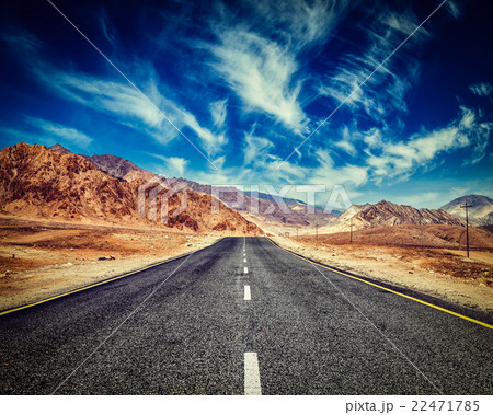 Road in Himalayas with mountains 22471785