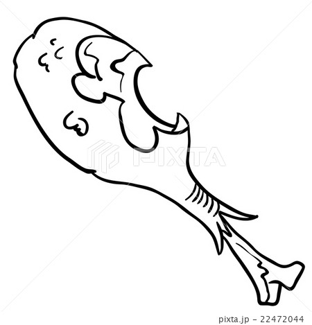 simple black and white chicken leg 22472044