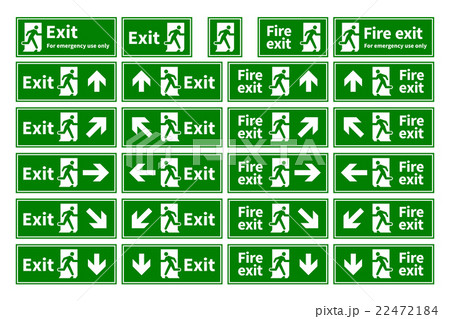 fire exit green