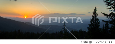 panorama - sunrise in mountains panorama - sunrise in mountains 22473133