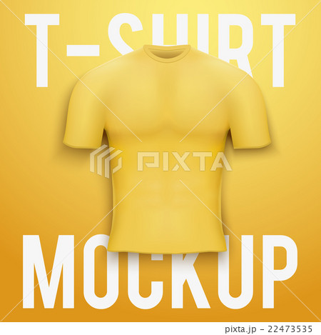 Yellow t-shirt on background. Product mockup. 22473535