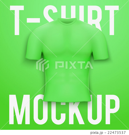 Green t-shirt on background. Product mockup. 22473537