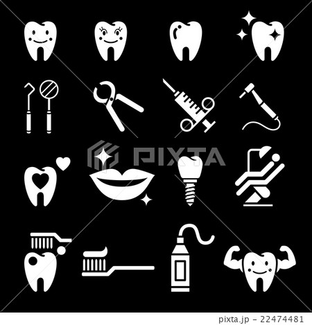 Dental tooth icons. Vector illustration. 22474481