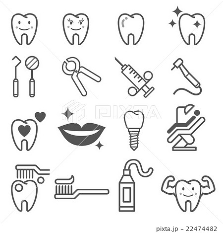 Dental tooth icons. Vector illustration. Dental tooth icons. Vector illustration. 22474482