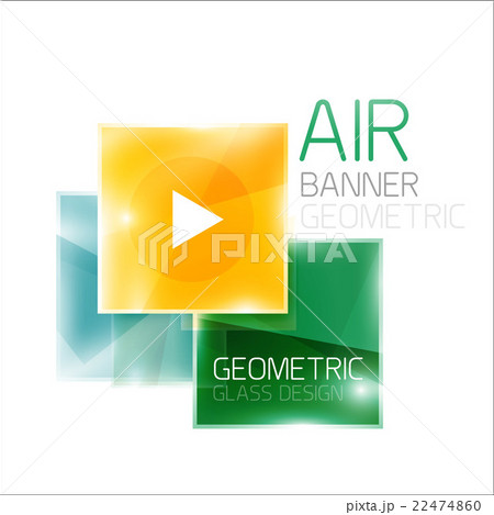 Multicolored squares with sample text 22474860