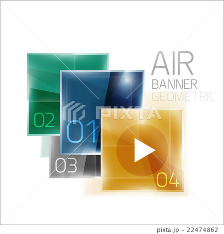 Multicolored squares with sample text 22474862