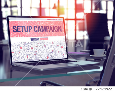 Setup Campaign - Concept on Laptop Screen. 22474922