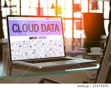 Cloud Data - Concept on Laptop Screen. 22474956