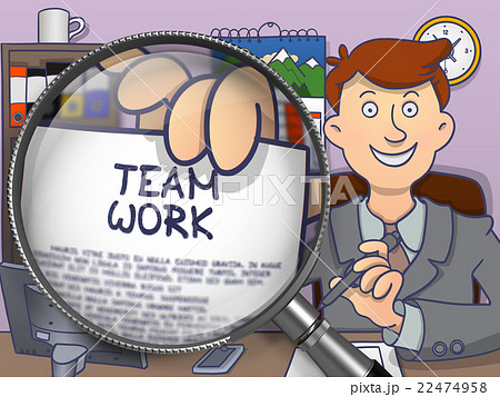 Team Work through Lens. Doodle Design. Team Work through Lens. Doodle Design. 22474958