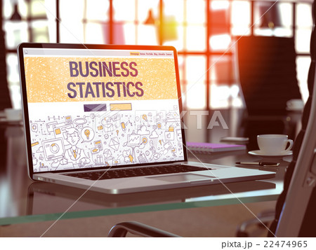 Business Statistics on Laptop in Modern Workplace Business Statistics on Laptop in Modern Workplace 22474965