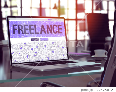 Freelance - Concept on Laptop Screen. 22475012