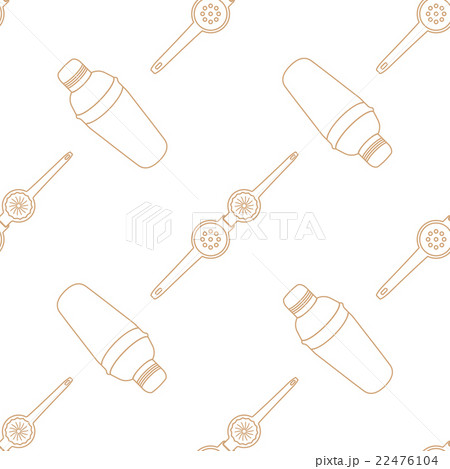 barman equipment contour seamless pattern. barman equipment contour seamless pattern. 22476104