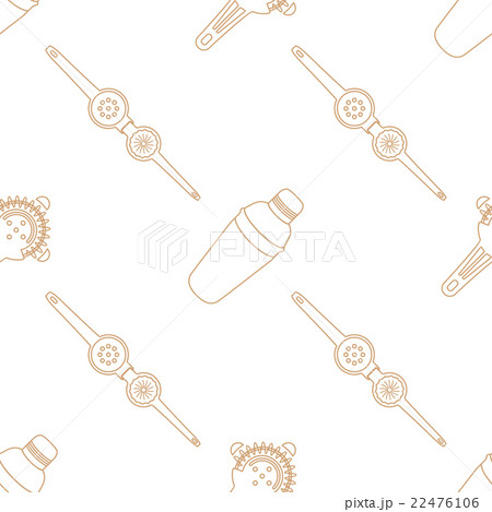 barman equipment contour seamless pattern. 22476106