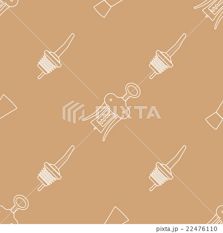 barman equipment contour seamless pattern. 22476110