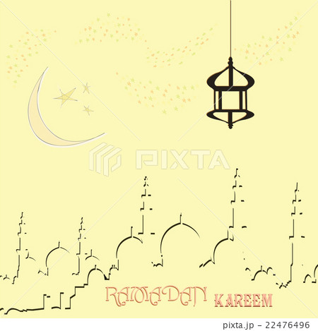 Creative greeting card design for holy month of 22476496