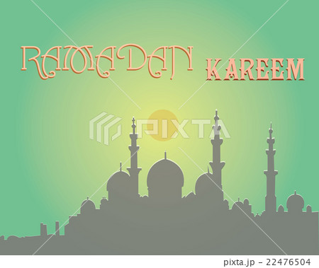 Creative greeting card design for holy month of 22476504