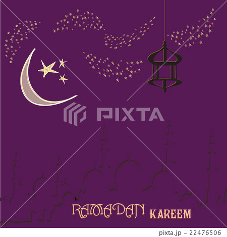 Creative greeting card design for holy month of 22476506