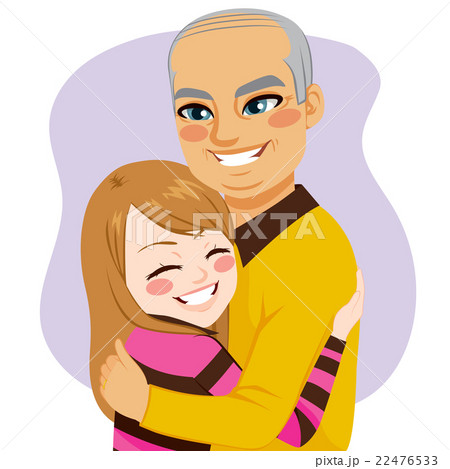 Girl hugging Grandfather 22476533
