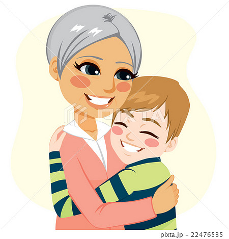 Boy hugging Grandmother 22476535