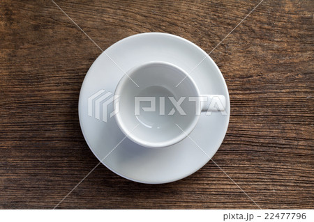 Empty coffee cup on old wooden Empty coffee cup on old wooden 22477796