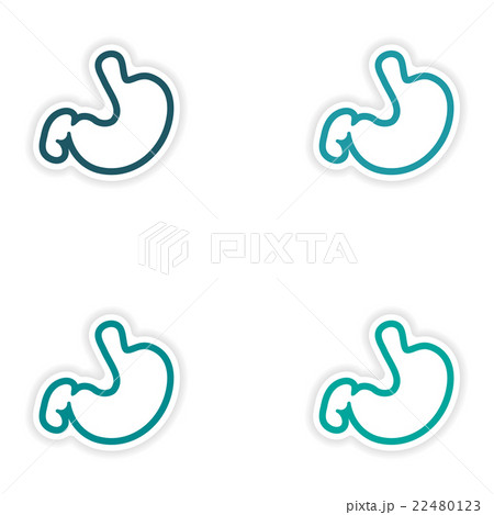 Set of paper stickers on white background human Set of paper stickers on white background human 22480123