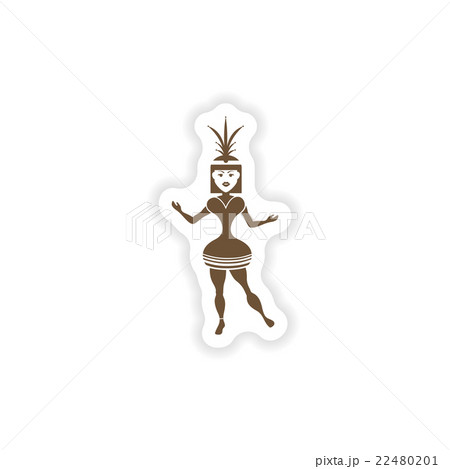 stylish paper sticker on white background stylish paper sticker on white background 22480201