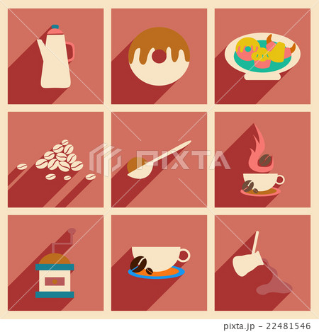 Flat with shadow concept and mobile application 22481546