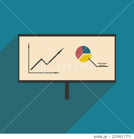 Modern flat icon with shadow chart diagram 22481775