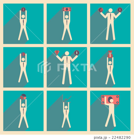 Modern flat icons vector collection Stick Figure 22482290