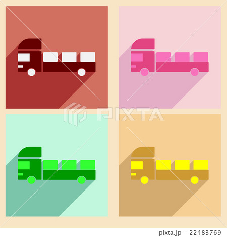 Flat with shadow concept and mobile application Flat with shadow concept and mobile application 22483769