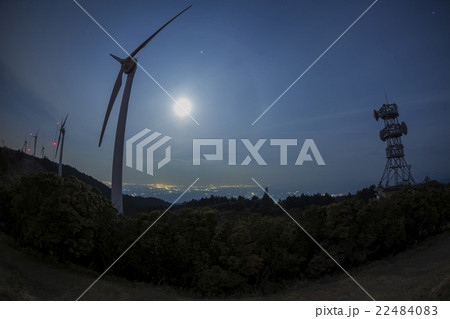 full moon with windmills 22484083