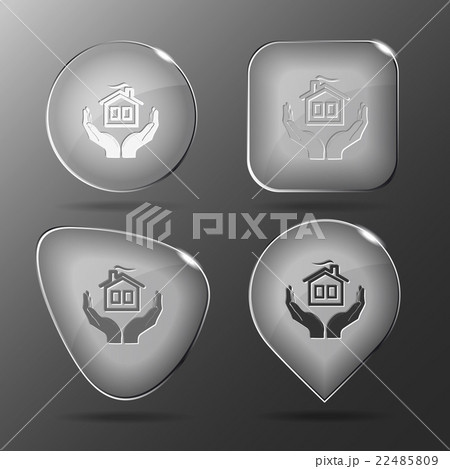 comfort in hands Glass buttons Vector illustration 22485809