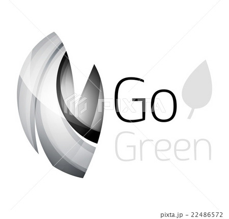 Abstract eco leag logo design made of color pieces 22486572