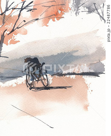 自転車 挿絵のイラスト素材 [22487786] - PIXTA