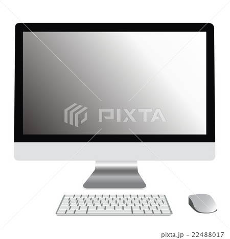 デスクトップパソコンのイラスト素材