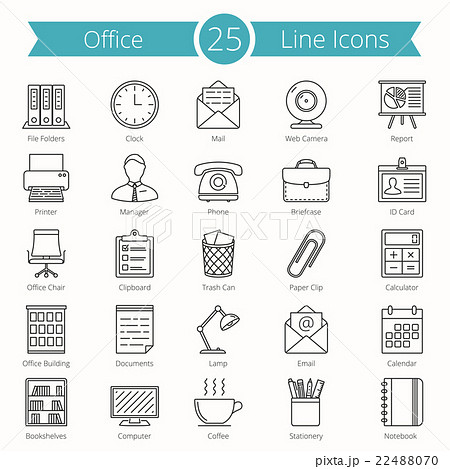 Office Line Icons Office Line Icons 22488070