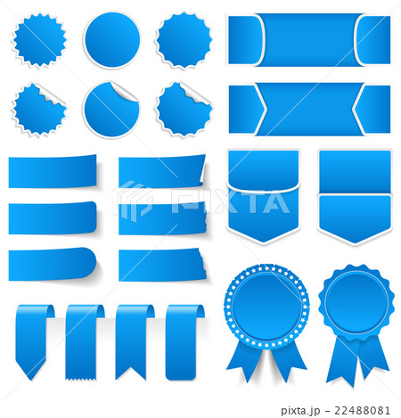 Blue Price Tags, Stickers, Banners Blue Price Tags, Stickers, Banners 22488081