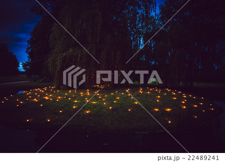candles at night in nature 22489241