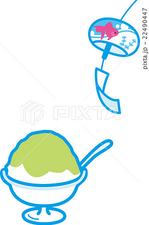 かき氷メロン 風鈴キンギョ 夏 かき氷メロン 風鈴キンギョ 夏 22490447