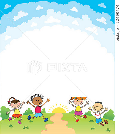 Kids Diploma certificate background design - Stock Illustration [22490474]  - PIXTA