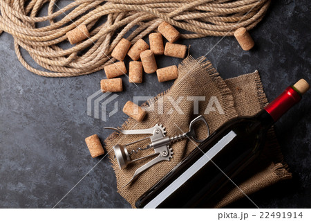 Wine, corks and corkscrew 22491914