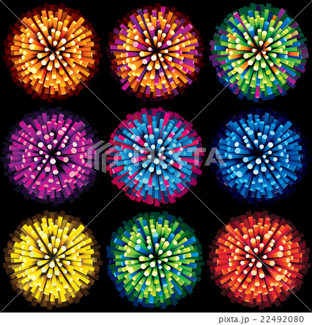 Sparks and Fireworks. Vector Collection 22492080