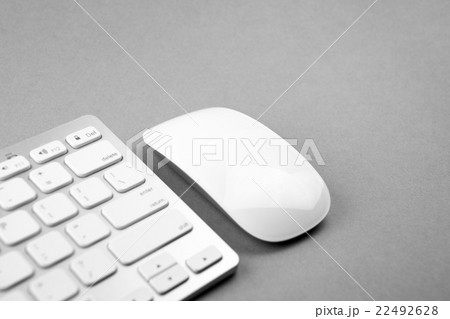 Modern & white computer mouse and keyboard 22492628